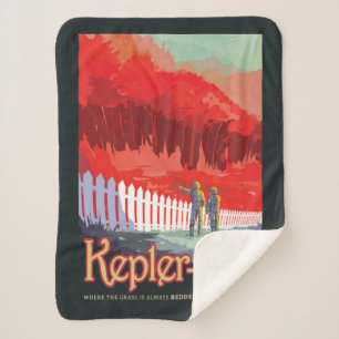 Manta Sherpa Poster Retro Espacial De Kepler-186f.