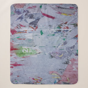 Manta Sherpa Posters viejos invierno lucen verde blanco gris ro