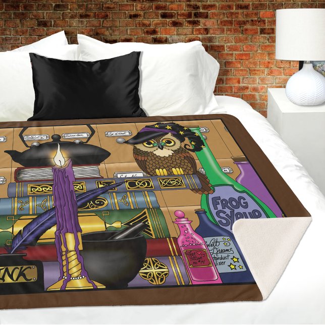 Manta Sherpa Posts de libros de búho de asistente (Subido por el creador)