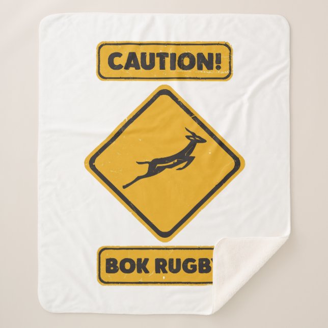 Manta Sherpa Precaución - SpringBoks Cruzando (Anverso)