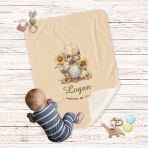 Manta Sherpa Precioso para Jesús Pato con Nombre Personalizado