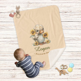 Manta Sherpa Precioso para Jesús: Pato de nombre de bebé person