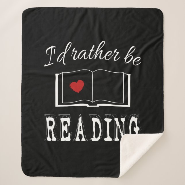 Manta Sherpa Prefiero estar leyendo (Anverso)