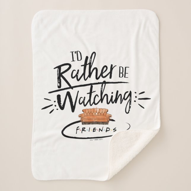 Manta Sherpa Prefiero estar viendo a mis amigos™ (Anverso)