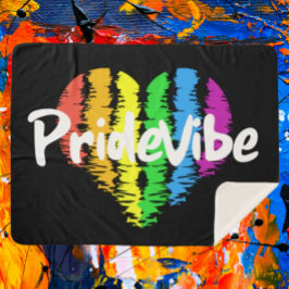 Manta Sherpa PrideVibe: Envuelvete en un Corazón Arcoíris