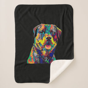 Manta Sherpa prima de perro de rottweiler
