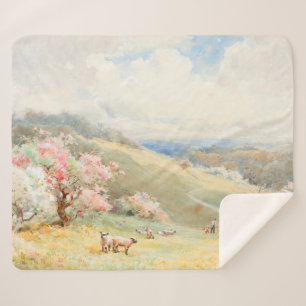 Manta Sherpa Primavera de cosecha de Joseph Rubens Powell