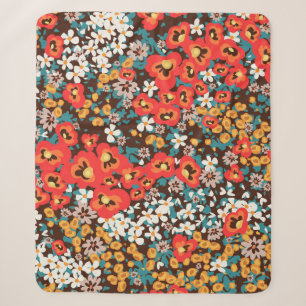 Manta Sherpa Primavera de moda floral, vestido de mujer de vera
