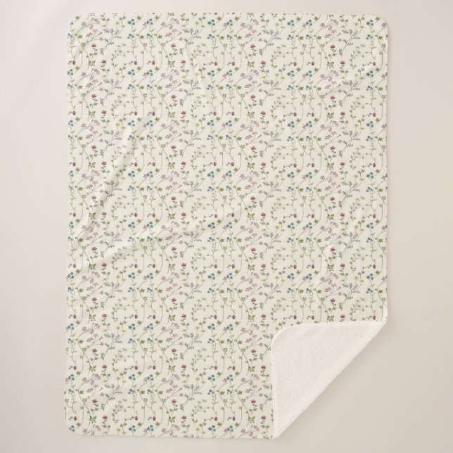 Manta Sherpa Primavera Floral de Guay, regalo para el cambio de (Anverso)