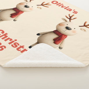 Manta Sherpa Primer ornamento navideño del bebé personalizado