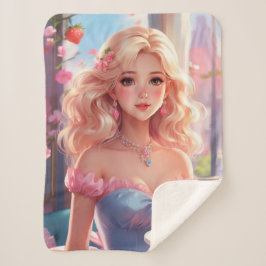 Manta Sherpa Princesa de cumpleaños