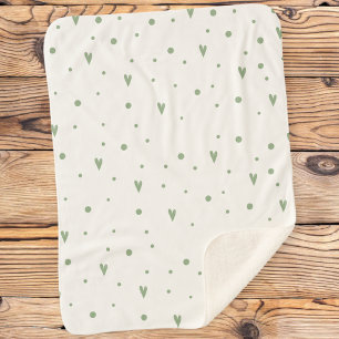 Manta Sherpa Printed Blanket: Heart Pattern