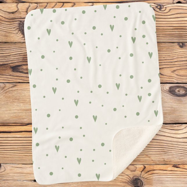 Manta Sherpa Printed Blanket: Heart Pattern (Subido por el creador)