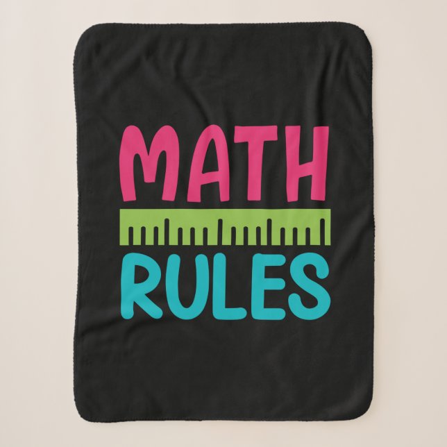 Manta Sherpa Profesora de Regalos | Reglas matemáticas (Anverso)
