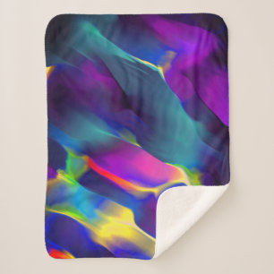 Manta Sherpa Profundidad y relieves de colores, predominan los 
