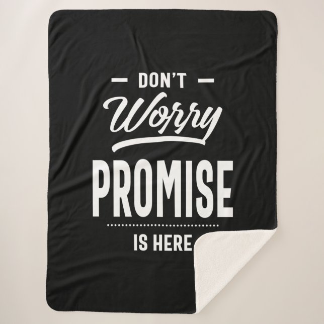 Manta Sherpa Promise Personalizada Name Birthday Gift (Anverso)