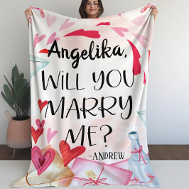 Manta Sherpa Propuesta matrimonial | ¿Te Casarás Conmigo? Nombr