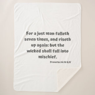 Manta Sherpa Proverbios 24:16 KJV Biblia Verse Scripture