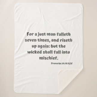 Manta Sherpa Proverbios 24:16 KJV Biblia Verse Scripture