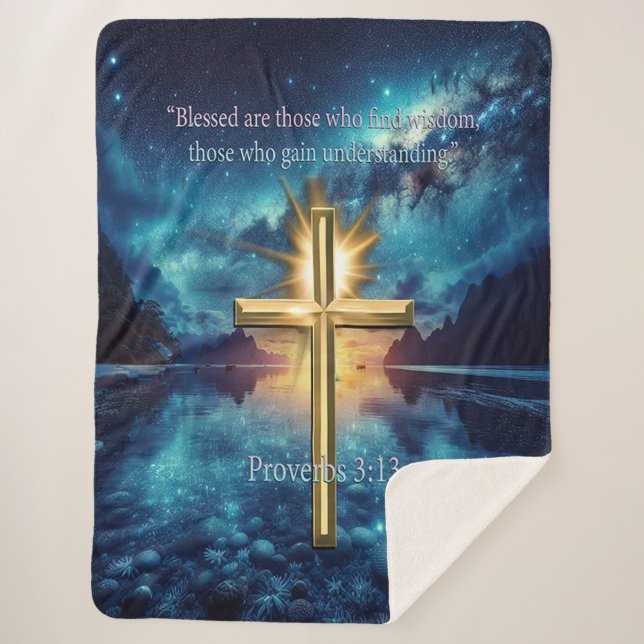 Manta Sherpa Proverbios 3:13 (Anverso)