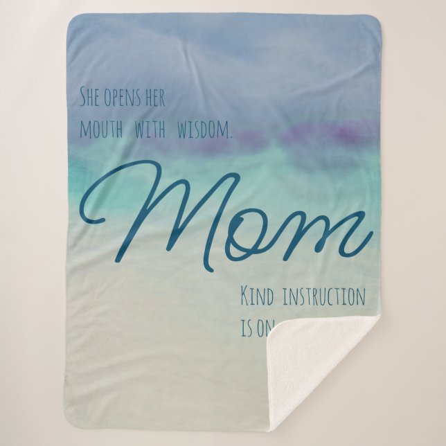 Manta Sherpa Proverbs 31 Mom (Anverso)