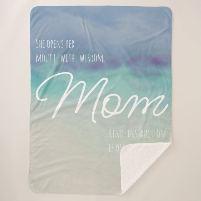 Manta Sherpa Proverbs 31 Mom (Anverso)