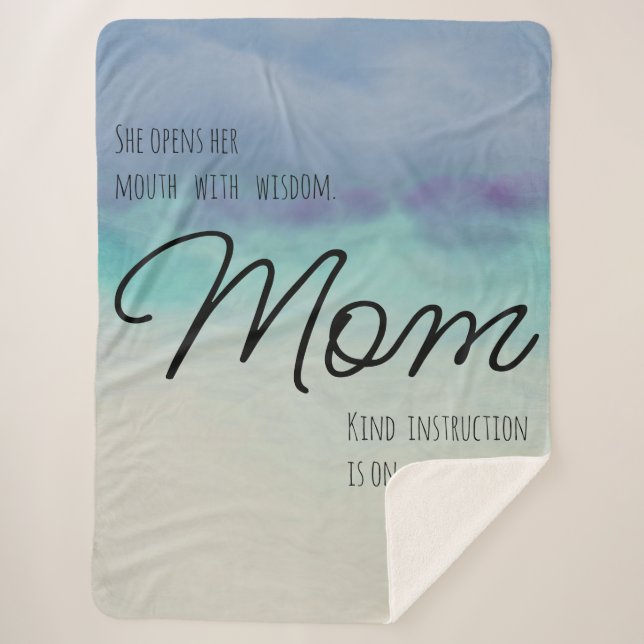 Manta Sherpa Proverbs 31 Mom (Anverso)