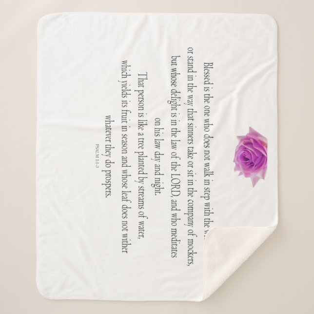 Manta Sherpa Psalm 1, Flower, (Anverso)