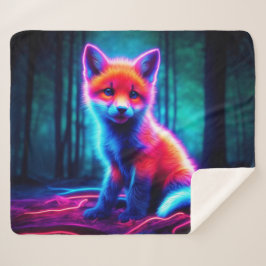 Manta Sherpa Pterozoide luminescente de madera oscura profunda