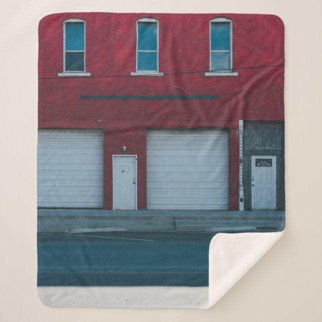 MANTA SHERPA PUERTAS DE GARAJE BLANCO CERRADAS DURANTE EL DÍA (Anverso)