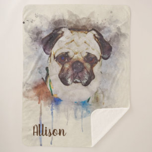 Manta Sherpa Pug acuático