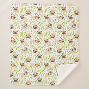 Manta Sherpa Pug Sherpa Blanket