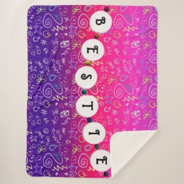 Manta Sherpa Pulsera de Bestie - Diseño de Amistad