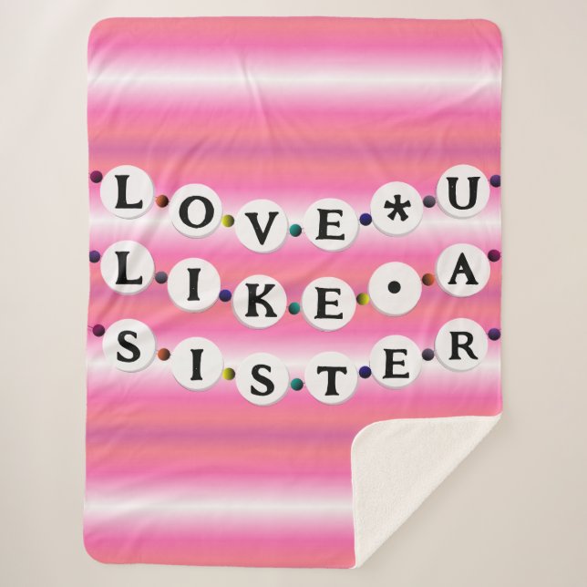 Manta Sherpa Pulsera de Bestie - Diseño de la Amistad (18 cuent (Anverso)