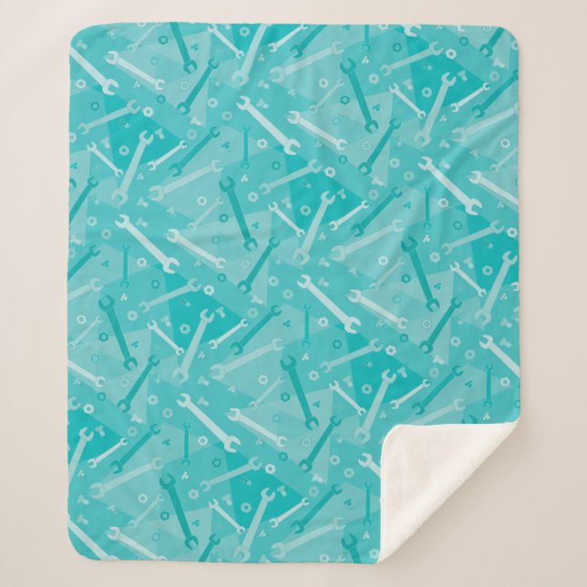 Manta Sherpa Pulseras, tuercas y pernos (Anverso)