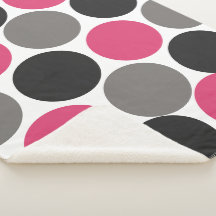 Punto de lunares rosa y gris