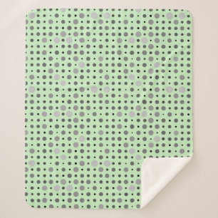 Manta Sherpa Punto Polka 01.BG verde gris