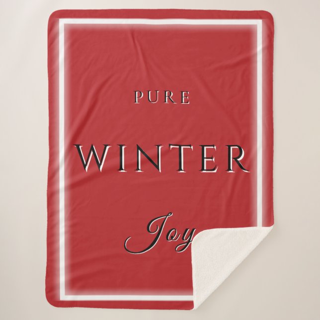 Manta Sherpa Pure Winter Joy Sherpa Blanket (Anverso)