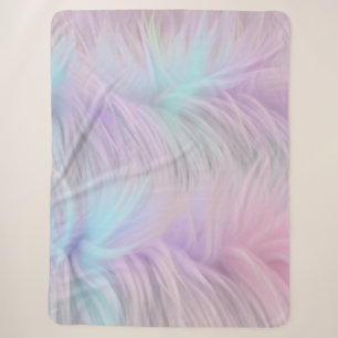 Manta Sherpa Puro arcoiris pastel
