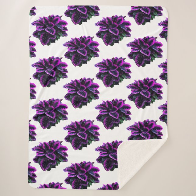 MANTA SHERPA PURPLE CALATHEA (Anverso)