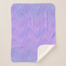 Manta Sherpa Purple Pink Wavy Lines Pattern
