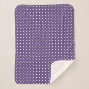 Manta Sherpa Púrpura puntos de polka Sherpa Blanket
