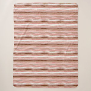 Manta Sherpa Purpurina de oro rayado Sherpa Blanket rosa