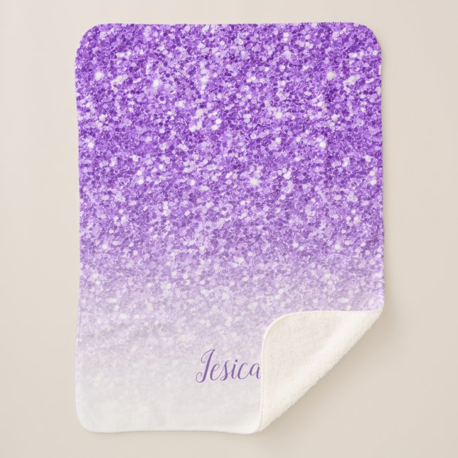 Manta Sherpa Purpurina Lavender (Anverso)