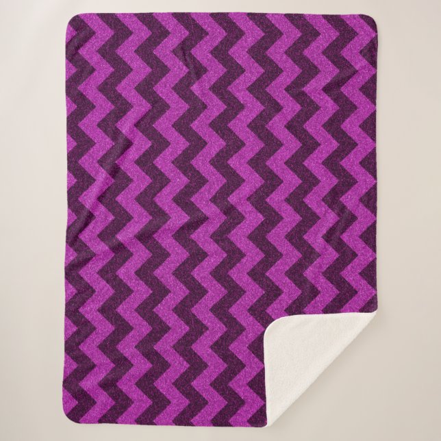 Manta Sherpa Purpurina Purple Zig Zag (Anverso)