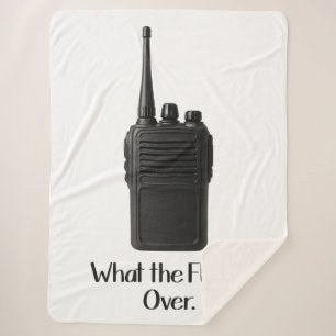 Manta Sherpa Qué m***da Sobre El Icono De Walkie Talkie Funny