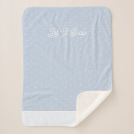 Manta Sherpa Que Nieva Pequeños Puntos De Polka Azul De Hielo D