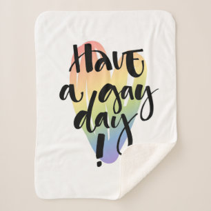 Manta Sherpa Que tengas un día gay