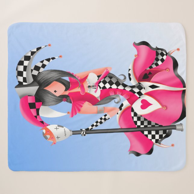Manta Sherpa Quirky Jester y Puppet King (Anverso (horizontal))