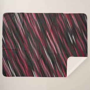 Manta Sherpa Rachas negras rosadas y grises